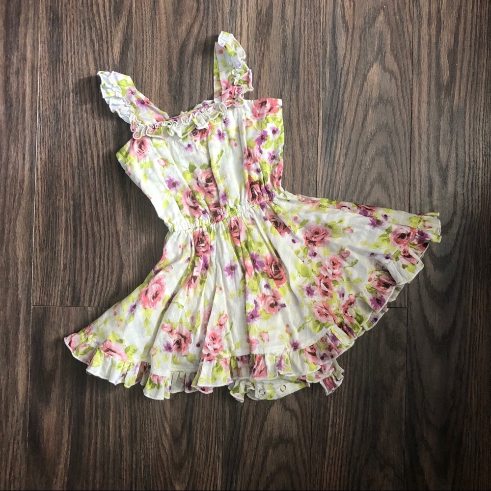 Little Minis Square Neck Floral Shorty